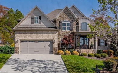 Elegant, classic, brick and stone transitional home in Salem on Salem Glen Country Club in North Carolina - for sale on GolfHomes.com, golf home, golf lot