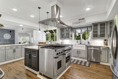 Welcome to 25 Martingale E. This stately property sits behind on Belfair Golf Club in South Carolina - for sale on GolfHomes.com, golf home, golf lot