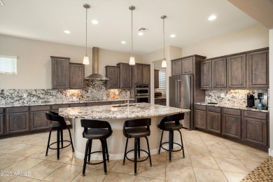 Golf Course Endeavor with Cart Garage! Travertine steps lead to on Copper Canyon Golf Club in Arizona - for sale on GolfHomes.com, golf home, golf lot