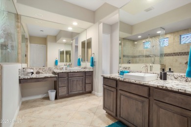 Golf Course Endeavor with Cart Garage! Travertine steps lead to on Copper Canyon Golf Club in Arizona - for sale on GolfHomes.com, golf home, golf lot