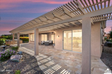 Golf Course Endeavor with Cart Garage! Travertine steps lead to on Copper Canyon Golf Club in Arizona - for sale on GolfHomes.com, golf home, golf lot
