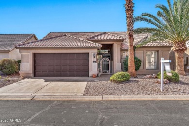 This stunning Augusta model in the vibrant PebbleCreek community on Tuscany Falls At Pebble Creek in Arizona - for sale on GolfHomes.com, golf home, golf lot