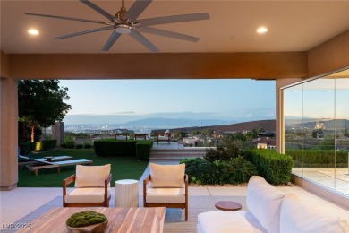 Timeless elegance and sweeping Strip, mountain, and golf course on Anthem Country Club in Nevada - for sale on GolfHomes.com, golf home, golf lot