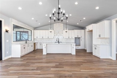 Beautiful New Construction with panoramic Lake View. This home on Shangri La Golf Resort and Club in Oklahoma - for sale on GolfHomes.com, golf home, golf lot