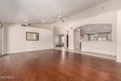 Just steps from the clubhouse, this expanded Palmera Model in on Oakwood Golf Club  in Arizona - for sale on GolfHomes.com, golf home, golf lot