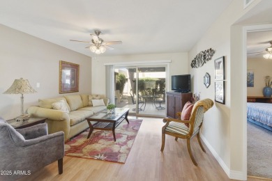 Welcome home to this fully furnished 2 bed, 1.75 bath condo with on Fountain of the Sun Country Club in Arizona - for sale on GolfHomes.com, golf home, golf lot
