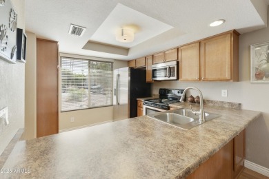 Welcome home to this fully furnished 2 bed, 1.75 bath condo with on Fountain of the Sun Country Club in Arizona - for sale on GolfHomes.com, golf home, golf lot
