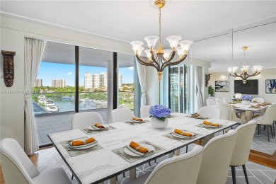 Beautiful corner condo with panoramic water views. Wood floors on Turnberry Isle Resort and Club in Florida - for sale on GolfHomes.com, golf home, golf lot