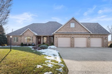 This stunning 3-4 bedroom fully brick, 2.5-bath custom home sits on Albany Golf Club in Indiana - for sale on GolfHomes.com, golf home, golf lot