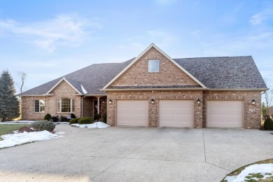 This stunning 3-4 bedroom fully brick, 2.5-bath custom home sits on Albany Golf Club in Indiana - for sale on GolfHomes.com, golf home, golf lot