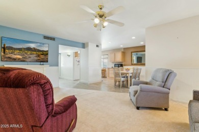 Discover this charming 3-bedroom (all generously sized) on Sun City Lakes West and East in Arizona - for sale on GolfHomes.com, golf home, golf lot