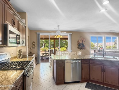 Beautifully maintained 2-bed, 2-bath home on a great corner lot on Desert Trails in Arizona - for sale on GolfHomes.com, golf home, golf lot