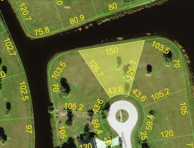 Beautiful waterfront key lot with over 150 feet of straight on Burnt Store Golf Club in Florida - for sale on GolfHomes.com, golf home, golf lot