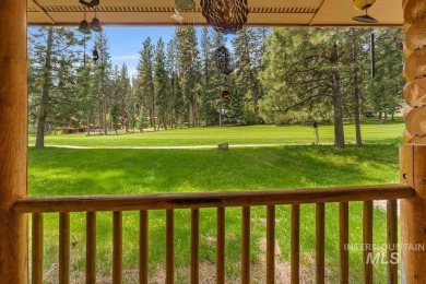 Charming and beautiful log home perfectly located on the 18th on Terrace Lakes Golf Resort in Idaho - for sale on GolfHomes.com, golf home, golf lot