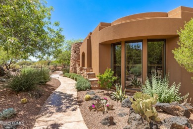 Located on prestigious Chaco Trail, this gorgeous and elegantly on Entrada at Snow Canyon in Utah - for sale on GolfHomes.com, golf home, golf lot