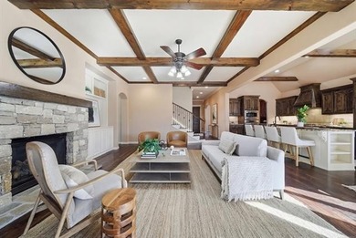 Stunning home backing to a private wooded preserve with on White Hawk Golf Club in Oklahoma - for sale on GolfHomes.com, golf home, golf lot