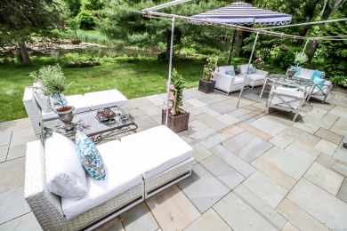 Beautifully updated end-unit 3-bedroom Berkshire-style condo on Pomperaug Golf Club in Connecticut - for sale on GolfHomes.com, golf home, golf lot