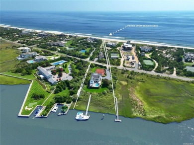 Step into a realm of pure Resort Style living and waterfront on Quogue Field Club in New York - for sale on GolfHomes.com, golf home, golf lot