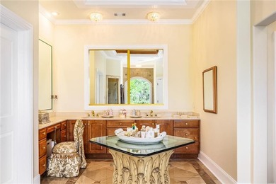 Gated custom built Mediterranean Estate privately elevated on on Oakview Golf and Country Club in Georgia - for sale on GolfHomes.com, golf home, golf lot