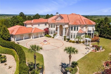 Gated custom built Mediterranean Estate privately elevated on on Oakview Golf and Country Club in Georgia - for sale on GolfHomes.com, golf home, golf lot
