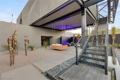 Pristine symmetrical landscaping paves your entrance into this on Bears Best Las Vegas Golf Club in Nevada - for sale on GolfHomes.com, golf home, golf lot