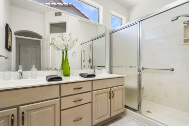 This two bedroom/two bath Orrefors plan is spacious, sunlit and on Mountain Vista Golf Course At Sun City Palm Desert in California - for sale on GolfHomes.com, golf home, golf lot
