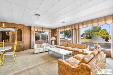 Step back in time to this original manufactured home in the on Palm Desert Greens Country Club in California - for sale on GolfHomes.com, golf home, golf lot