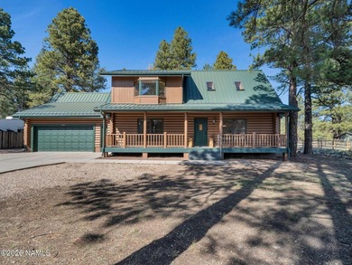 Discover Northern Arizona living in this rare true log cabin on Highland Meadows Golf Club in Arizona - for sale on GolfHomes.com, golf home, golf lot