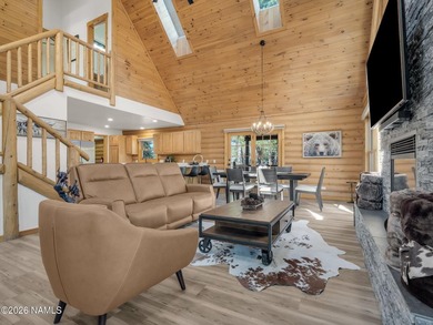 Discover Northern Arizona living in this rare true log cabin on Highland Meadows Golf Club in Arizona - for sale on GolfHomes.com, golf home, golf lot