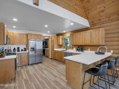 Discover Northern Arizona living in this rare true log cabin on Highland Meadows Golf Club in Arizona - for sale on GolfHomes.com, golf home, golf lot