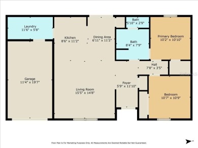 Built in 2023 and thoughtfully upgraded with luxury vinyl plank on Marion Oaks Country Club in Florida - for sale on GolfHomes.com, golf home, golf lot