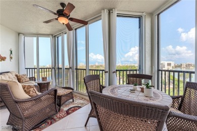 Experience bayfront living in this 6th-floor residence at on Fort Myers Beach and Golf Club in Florida - for sale on GolfHomes.com, golf home, golf lot