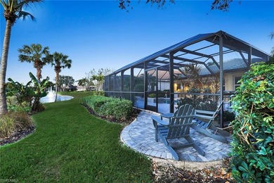 Shaded by the expansive canopy of a mature oak, the backyard is on Villages of Country Creek Golf Course in Florida - for sale on GolfHomes.com, golf home, golf lot