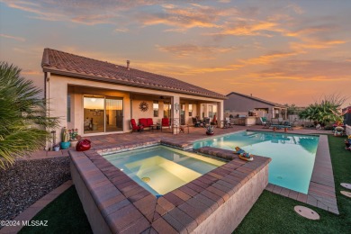 Imagine watching a glorious sunset behind a panoramic mountain on Saddlebrooke Ranch Golf Club in Arizona - for sale on GolfHomes.com, golf home, golf lot