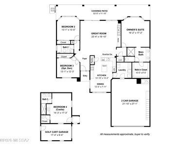 Nestled on a spectacular golf course homesite, this beautifully on Quail Creek Country Club  in Arizona - for sale on GolfHomes.com, golf home, golf lot