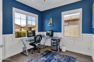 This wonderful single-story residence offers 3 spacious bedrooms on The Golf Club At Johnson Ranch in Arizona - for sale on GolfHomes.com, golf home, golf lot