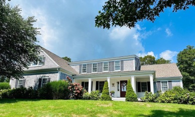 A tasteful and elegant home with inviting front porch is tucked on The Captains Golf Courses  in Massachusetts - for sale on GolfHomes.com, golf home, golf lot