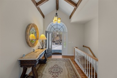Experience serene lakefront living in this exceptional retreat on Burlingame Country Club in North Carolina - for sale on GolfHomes.com, golf home, golf lot