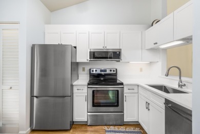 Nestled in Eaton Village, this second-floor 2-bed, 2-bath condo on Ocean Edge Resort and Golf Club in Massachusetts - for sale on GolfHomes.com, golf home, golf lot