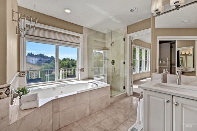 Architectural character defines this Highlands home, perched at on Crane Creek Country Club in Idaho - for sale on GolfHomes.com, golf home, golf lot