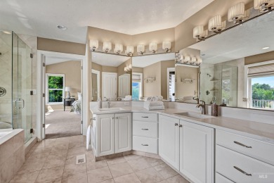 Architectural character defines this Highlands home, perched at on Crane Creek Country Club in Idaho - for sale on GolfHomes.com, golf home, golf lot