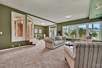 Architectural character defines this Highlands home, perched at on Crane Creek Country Club in Idaho - for sale on GolfHomes.com, golf home, golf lot