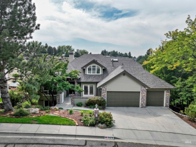 Architectural character defines this Highlands home, perched at on Crane Creek Country Club in Idaho - for sale on GolfHomes.com, golf home, golf lot