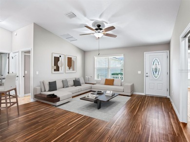 Beautifully maintained 2017 Amarillo model located just a block on El Diablo Executive Golf Course in Florida - for sale on GolfHomes.com, golf home, golf lot