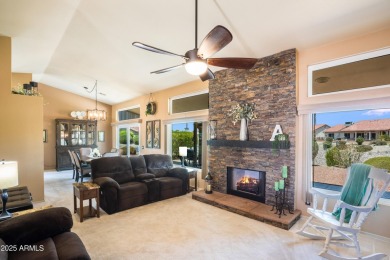 Beautiful, warm and welcoming Granada sits on a larger corner on SunBird Golf Club in Arizona - for sale on GolfHomes.com, golf home, golf lot