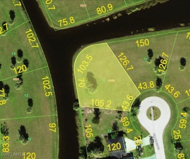 Beautiful waterfront tip lot with over 173 feet of lakefront on on Burnt Store Golf Club in Florida - for sale on GolfHomes.com, golf home, golf lot