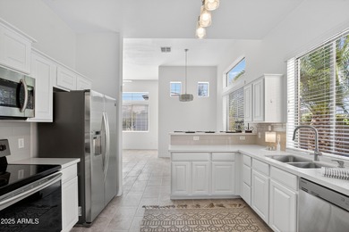 Discover this truly move-in-ready, highly upgraded home set on a on Tuscany Falls At Pebble Creek in Arizona - for sale on GolfHomes.com, golf home, golf lot