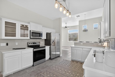 Discover this truly move-in-ready, highly upgraded home set on a on Tuscany Falls At Pebble Creek in Arizona - for sale on GolfHomes.com, golf home, golf lot