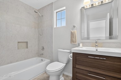 Discover this truly move-in-ready, highly upgraded home set on a on Tuscany Falls At Pebble Creek in Arizona - for sale on GolfHomes.com, golf home, golf lot