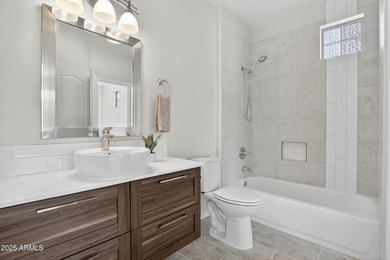 Discover this truly move-in-ready, highly upgraded home set on a on Tuscany Falls At Pebble Creek in Arizona - for sale on GolfHomes.com, golf home, golf lot